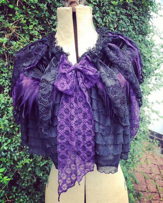 Purple petal capelet