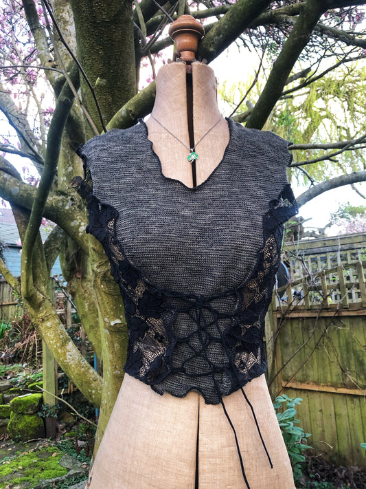 Dark fairy bodice top