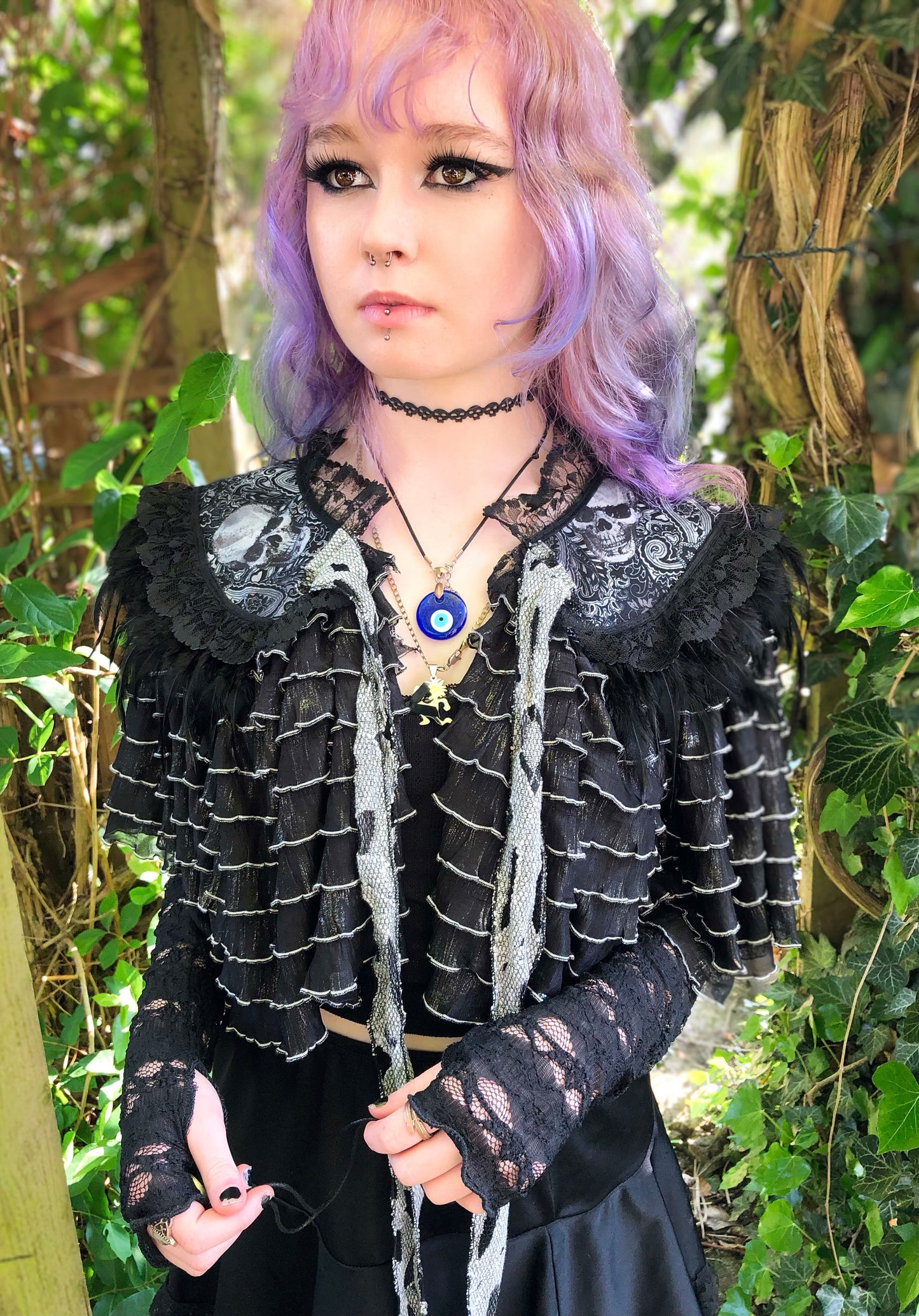 Gothic skull capelet