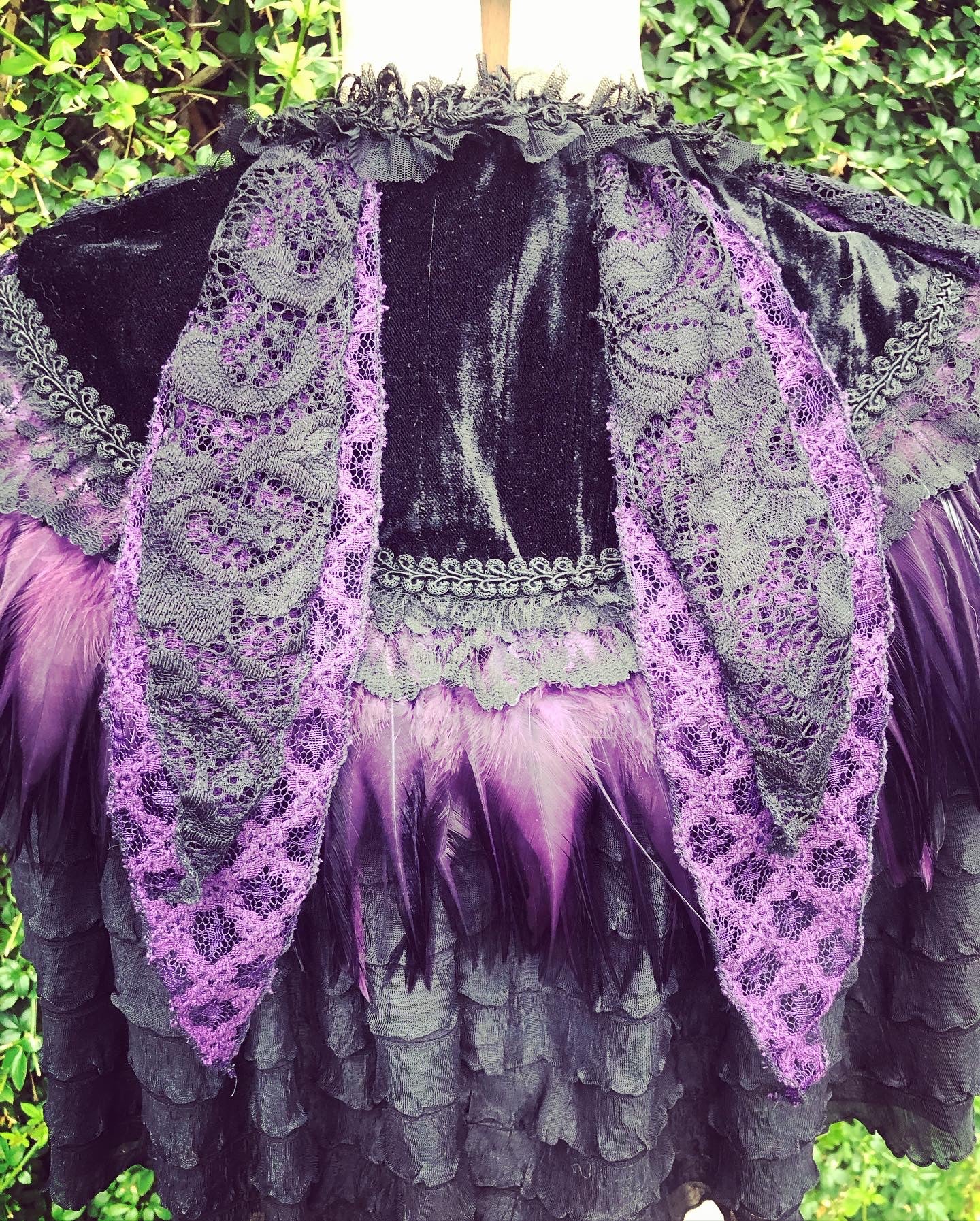 Purple petal capelet