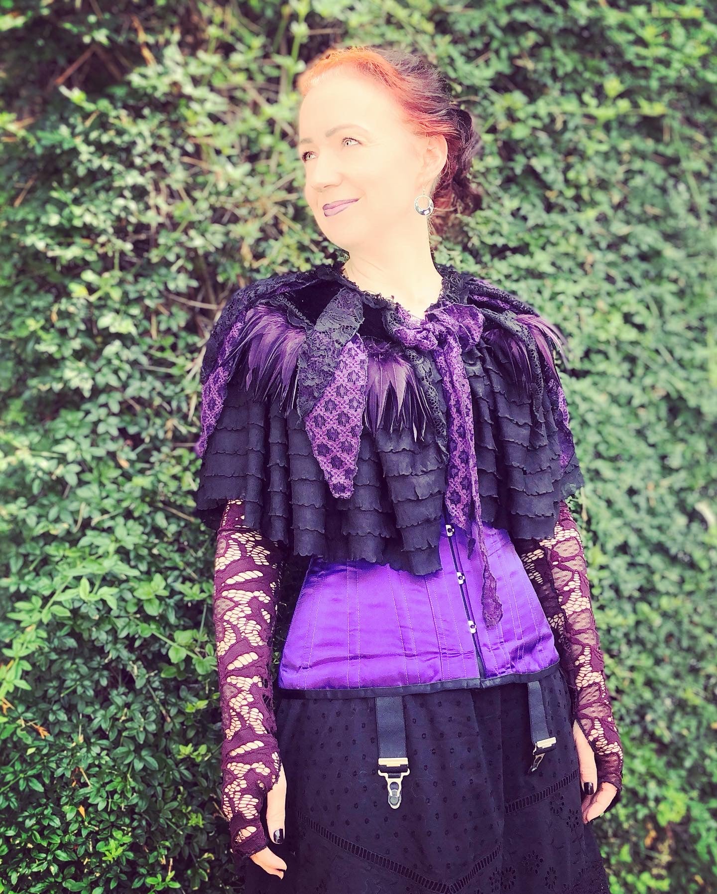 Purple petal capelet