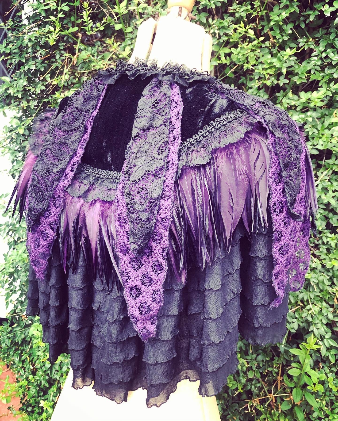 Purple petal capelet